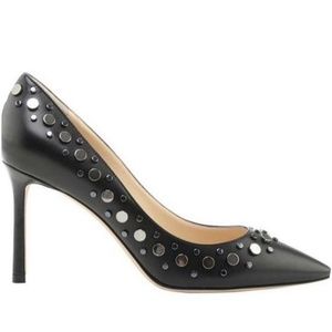 Jimmy Choo Romy 85 Black Anthracite Nappa Leather